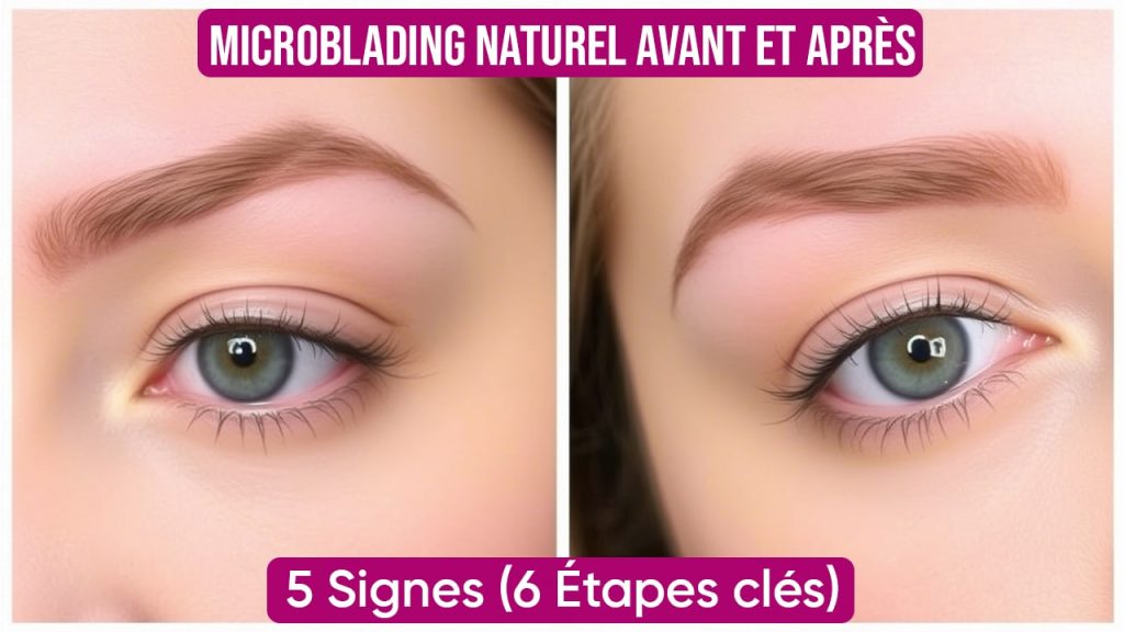 Résultat naturel du microblading sourcils