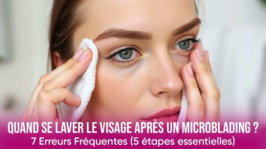 Nettoyage délicat du visage post-microblading